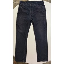Levis 514 Straight Fit Corduroy Pants Mens 33x34 Blue Classic Preppy Casual