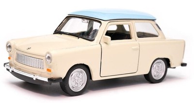 Welly Trabant 601 Ivory Sky Blue Top 1:34 1:39 Scales 4.5 Inch Diecast in Box