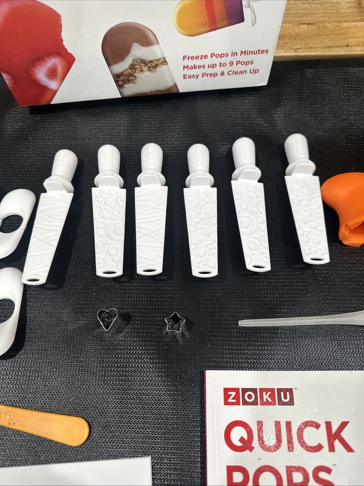 Lote Accesorios SOLO - ZOKU Quick Pop Set Pops Moldes Herramientas Kit Libro de Recetas * Foto 3 de 4