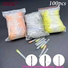 25g/27g/30g Dental Endo Irrigation Needle Tips Rinse Tips for Syringes 100pcs