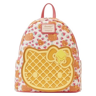    Loungefly Sanrio Hello Kitty Breakfast Waffle Mini Backpack + Wallet NWT