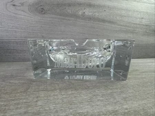 Crystal Marlboro Ashtray Handmade J.G. Durand France French Vintage HEAVY