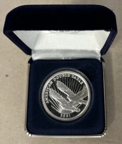 2021 COOK ISLANDS "AMERICAN DOUBLE EAGLE" 1/2 TROY OUNCE .999 SILVER COIN PROOF