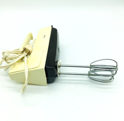 Sears USA Super Five 5-Speed Harvest Gold Hand Mixer 400-828800 Works 1970's Vtg
