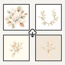 Set 4 Realistic Digital Wall Art Print Modern Home Decor Printable Instant #15