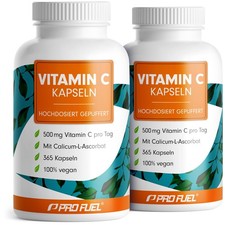 Vitamin C hochdosiert 1095 Kapseln 500 mg Vitamin C gepuffert hochwertiges