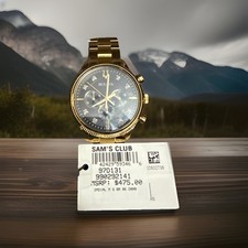 Bulova Men's Quartz Chronograph Gold Diamond Accents Watch 42MM 97D131