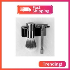LUEXBOX Safety Razor Holder for Shower Wall, Self Adhesive Razor and Brush Stand