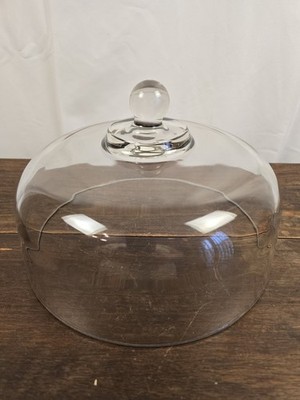 Anchor Hocking ''Live It Up'' Clear Glass Cake Dome/Lid Knob On Top Serveware 