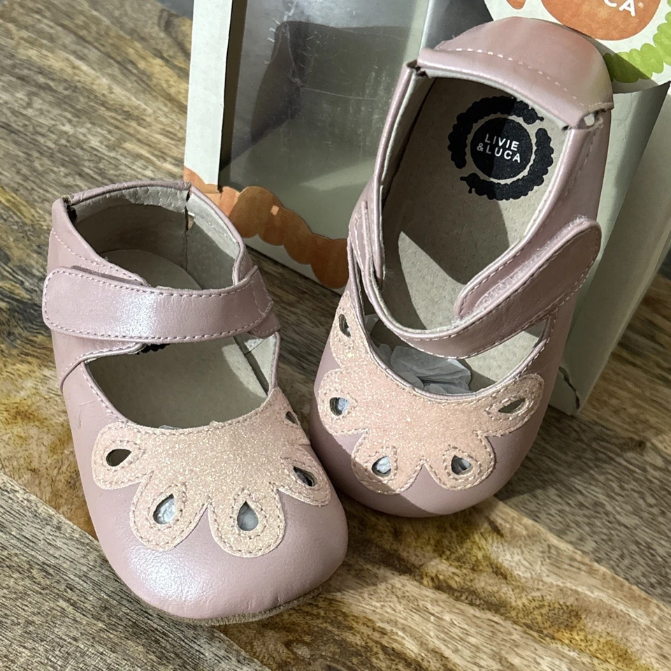 Livie & Luca Petal Mary Jane Shoes Pink Shimmer 18-24 mons Toddler NEW - Image 2 of 4