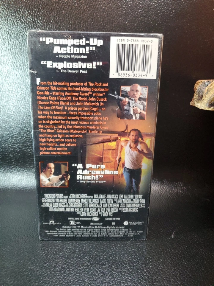 NEW Con Air (VHS 1995) John Malkovich Nicolas Cage 1st Release With Holo Sticker - Image 2 of 4