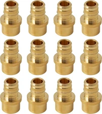 12 Pack Pex A Expansion 1/2" x 1/2" Female Sweat Adapter 1/2" Pex A Tubing to...