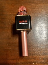 Netflix Animation Wireless USB Karaoke Microphone Rose Gold w/ Built-in Controls