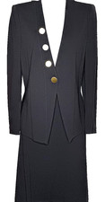 Armani Collezioni Brown Skirt Suit 2Pc Blazer Jacket Skirt Sz 12 Italy 1695