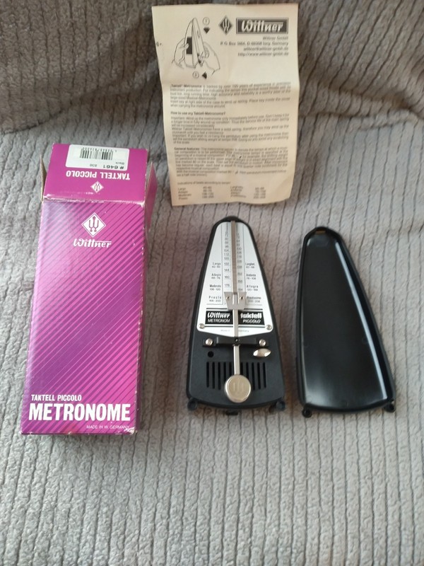 Wittner Taktell Piccolo Metronome Model 836 Black Made In Germany Box Portable