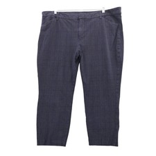 Old Navy High Rise Pixie Plaid Pants Women Size 24 Secret Smooth Pockets
