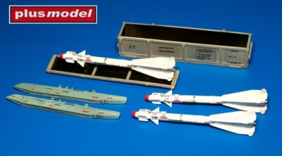 MW22 PLUSMODEL AL4014 MISSILE R-60 WITH SIMPLE LAUNCHER ACCESSORIES  1/48