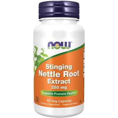 NOW Foods Stinging Nettle Root Extract 250 mg 90 Veg Capsules, Prostate Health