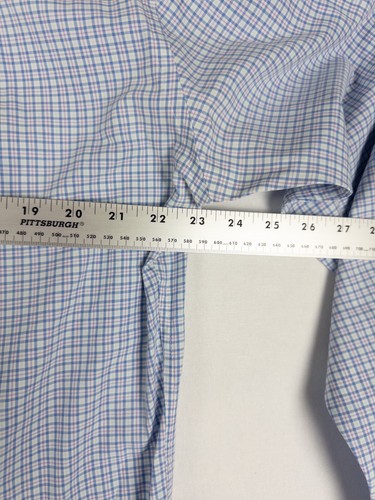 Peter Millar Shirt Mens Large Plaid Crown Finish 100% Cotton Button Down - Picture 6 of 7