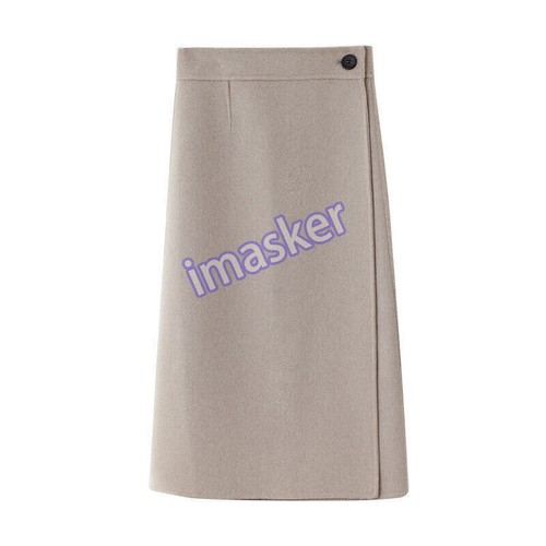 Womens 100% Wool Spring Mid Long Straight Pencil Wrap Skirt Ladies High Waist Sz - Picture 6 of 28