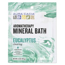Aura Cacia Aromatherapy Mineral Bath Clearing Eucalyptus 2.5 oz