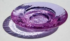 Fire & Light Recycled Glass Art Glass Footed Wine Coaster / Candle Holder 6.5”