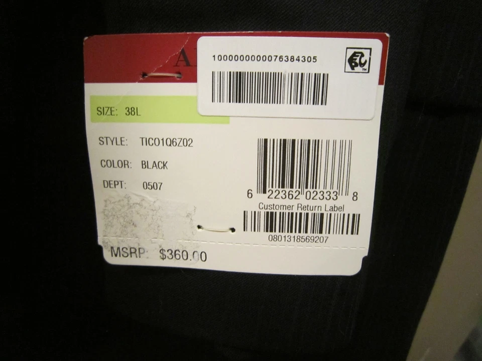 NUEVO TRAJE CHAQUETA BLAZER TALLA 38L ALFANI ROJO PARA HOMBRE NEGRO SOMBRA RAYAS, NUEVO CON ETIQUETAS $360 NUEVO Foto 4 de 4