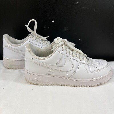 Nike Air Force 1 Mens White Low Top Sneakers Size 9 SKU 6556