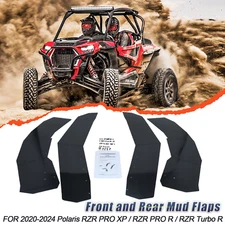 BESTERYUS Rear & Front Fender Flares Mud Flap for 2020-2024 Polaris RZR Pro XP 4
