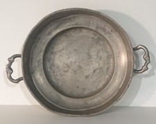 alte Zinnschale Warmhalteplatte Servierschale Tafelgeschirr Engelszinn RB CGG