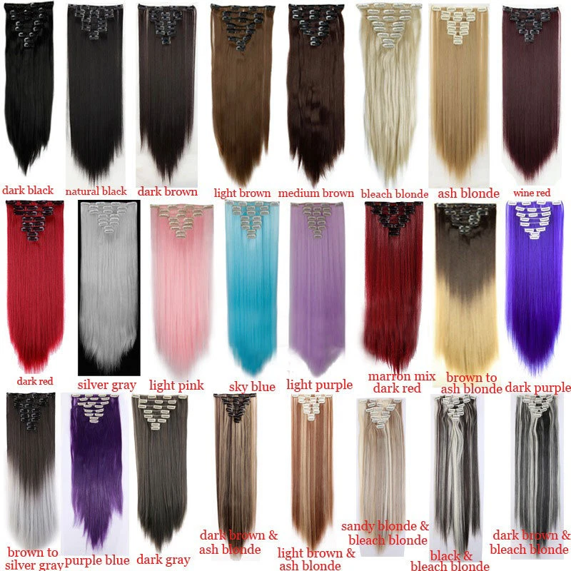 Extensiones de cabello Remy humano con clip Ombre rápido de EE. UU. 8 piezas cabeza completa 18 clips nuevo25 Foto 2 de 4