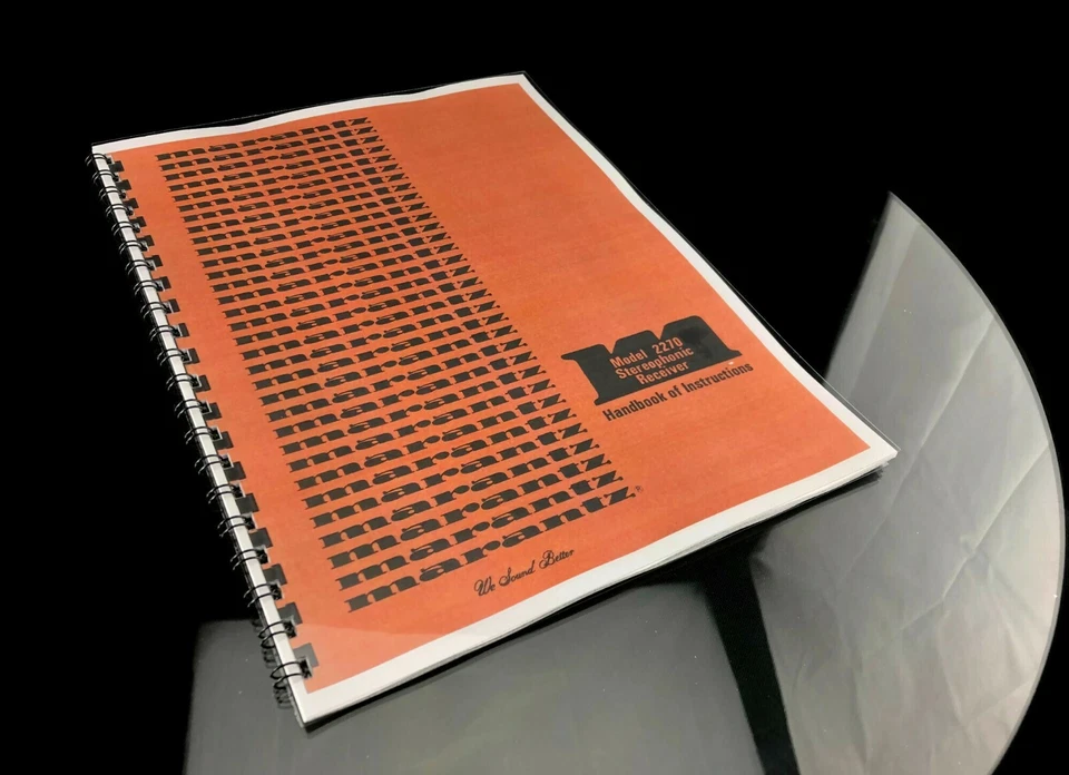 Marantz 2270 Receiver Owners Manual Instructions Color Copy Metal COIL Bound - Image 3 of 4