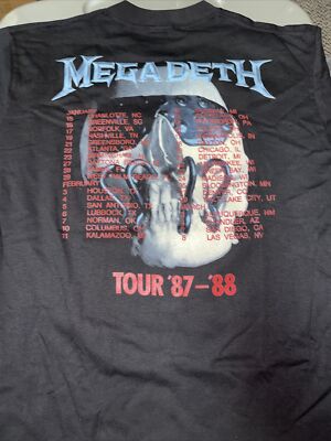 MEGADETH Tシャツ 1988 Vintage T Shirt - Megadeth 1988 Tour Vic