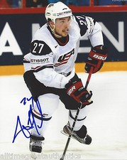 CAROLINA HURRICANES JUSTIN FAULK SIGNED 8X10 PHOTO W/COA TEAM USA 2015 NHL ASG