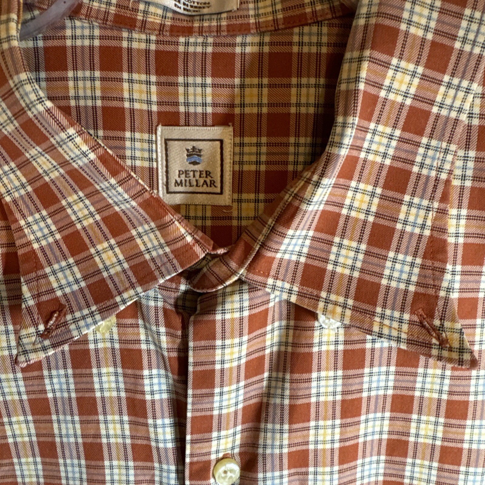 Peter Millar Button Down Multicolor Checked Shirt… - image 3