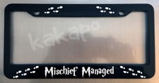 Harry Potter Mischief Managed Black Metal License Plate Frame