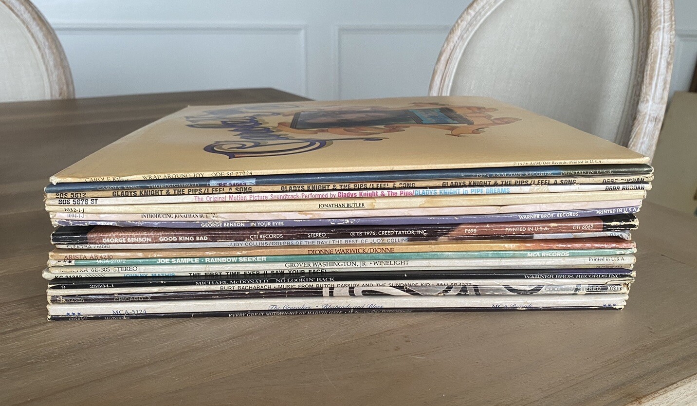 18 Assorted Vinyl Records - R&B Soul Pop Jazz Folk Rock Classics-image