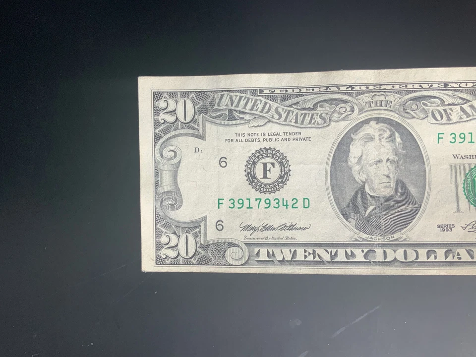 1993 $20 DOLLAR BILL F39179342D - Image 3 of 4
