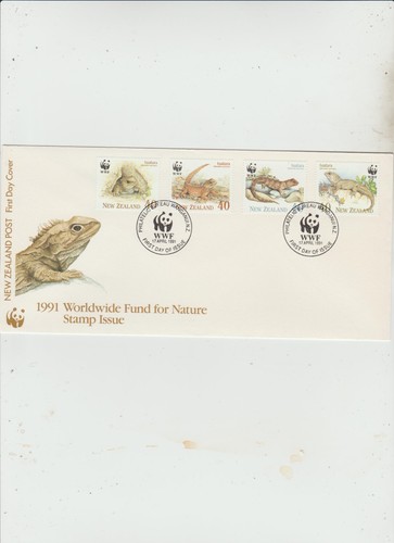 New Zealand 1991 FDC WWF Tuatara issue good condition