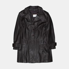 Etam Leather Coat / Size 16 / Womens / Brown / Leather