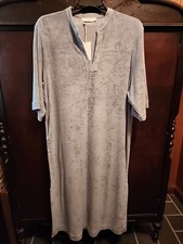 NEW Barefoot Dreams Women's Sz Xl CozyTerry Placket Caftan AZURE BDWBC22306