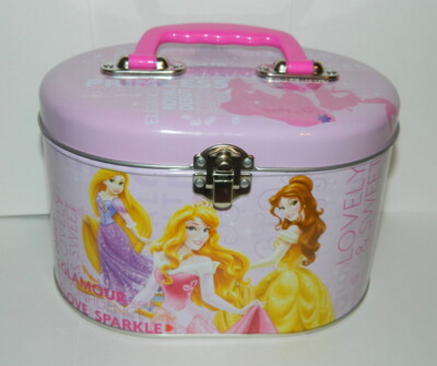 Walt Disney's Princess Illustrated Tin Sewing Box Tote Style A NEW