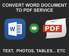 Convert Word to PDF Service, Photos, Text, Table, And Other Content