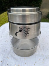 Glass and stainless steel coffee pot jar - storage 0.8l