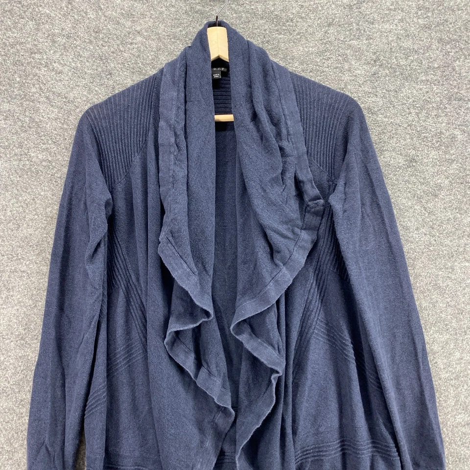 Cárdigan Theory Mujer P Petite Azul Algodón Frente Abierto Manga Larga Informal Sólido Foto 3 de 4