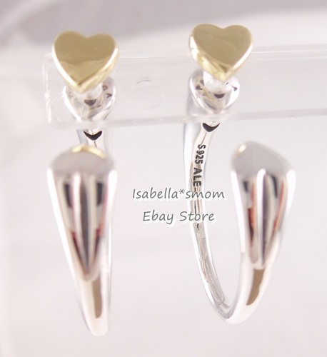 Authentic PANDORA Silver/GOLD Earring 