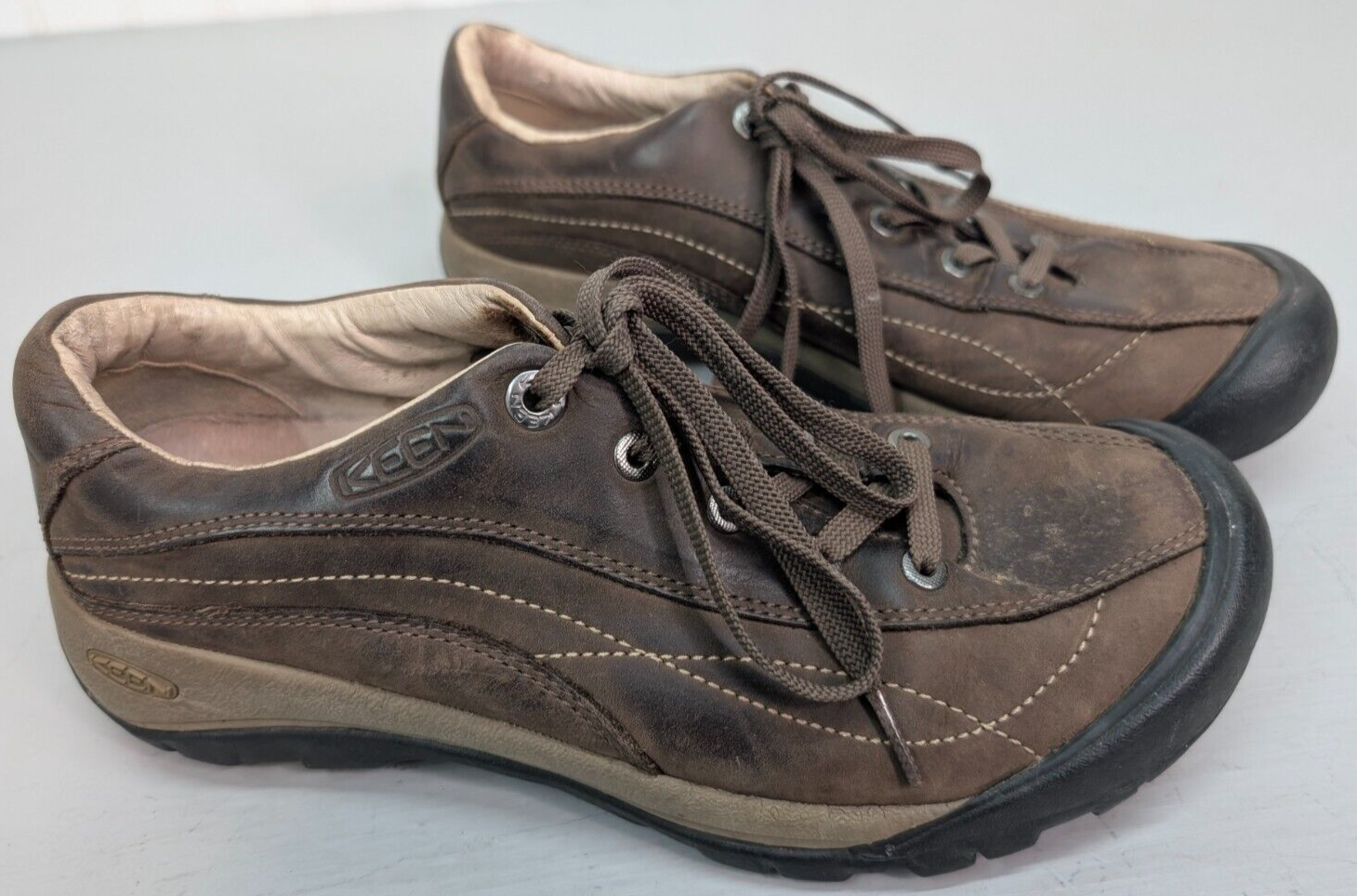 Scarpe da trekking Keen Toyah donna 8 5 stringate pelle marrone sneakers escursionismo 1007732