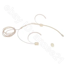 Dual Ear Hook Headset Microphone For Sennheiser Shure MiPro 4pin 3pin Mini Mic