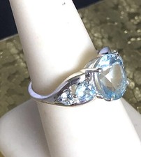 Vintage Blue Topaz Sterling Silver Ring