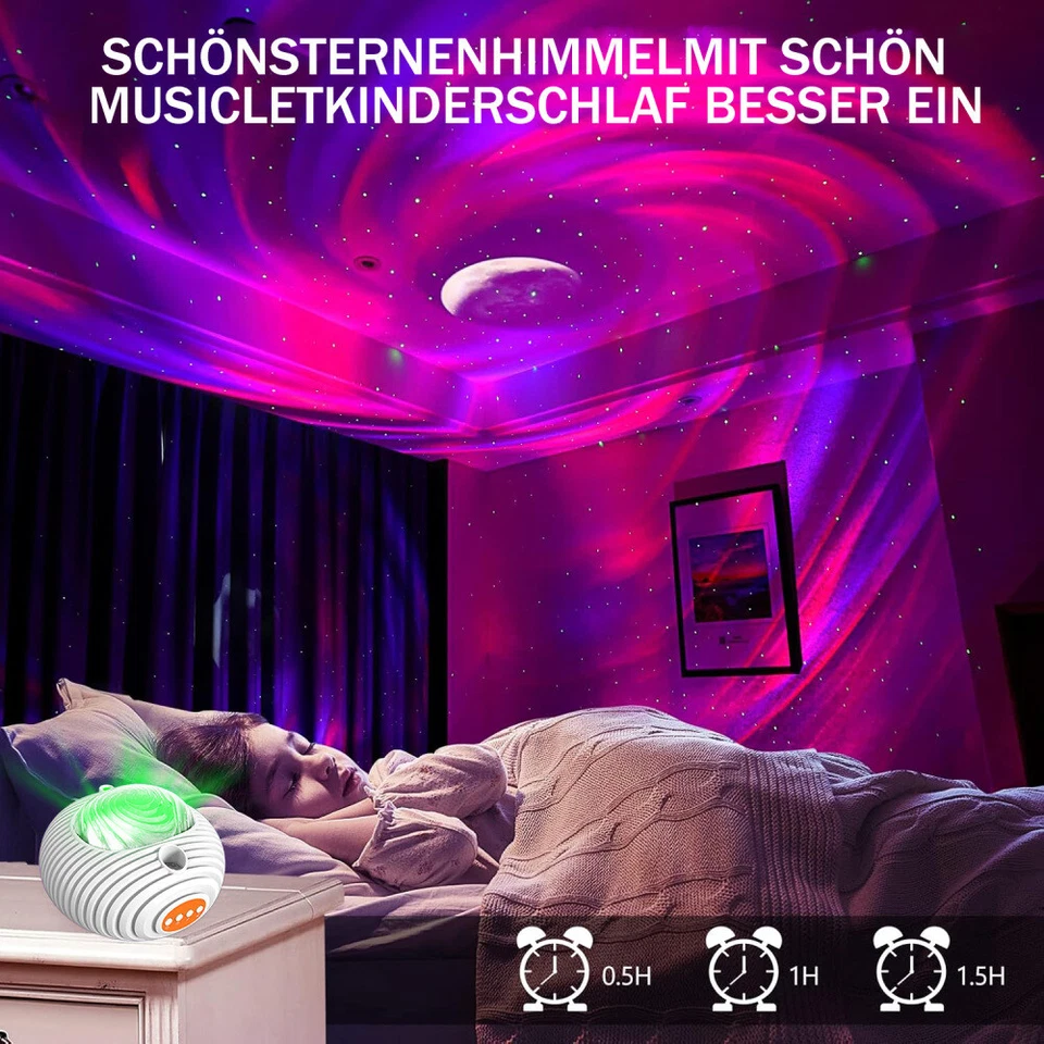 LED Sternenhimmel Lampe Projektor Bluetooth Galaxy Musik Starry Stern-Nachtlicht - Bild 3 von 4